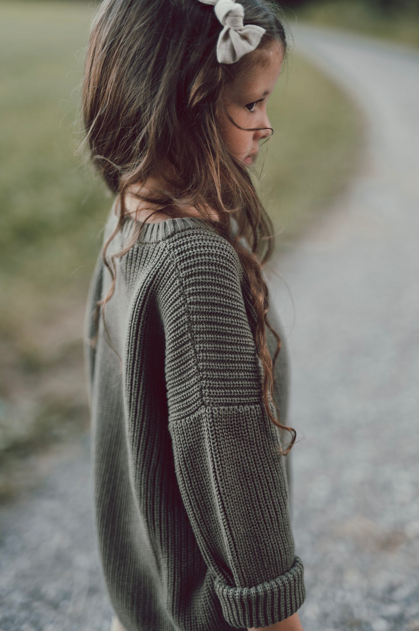 LIKANDLEY pleten pulover organic olive