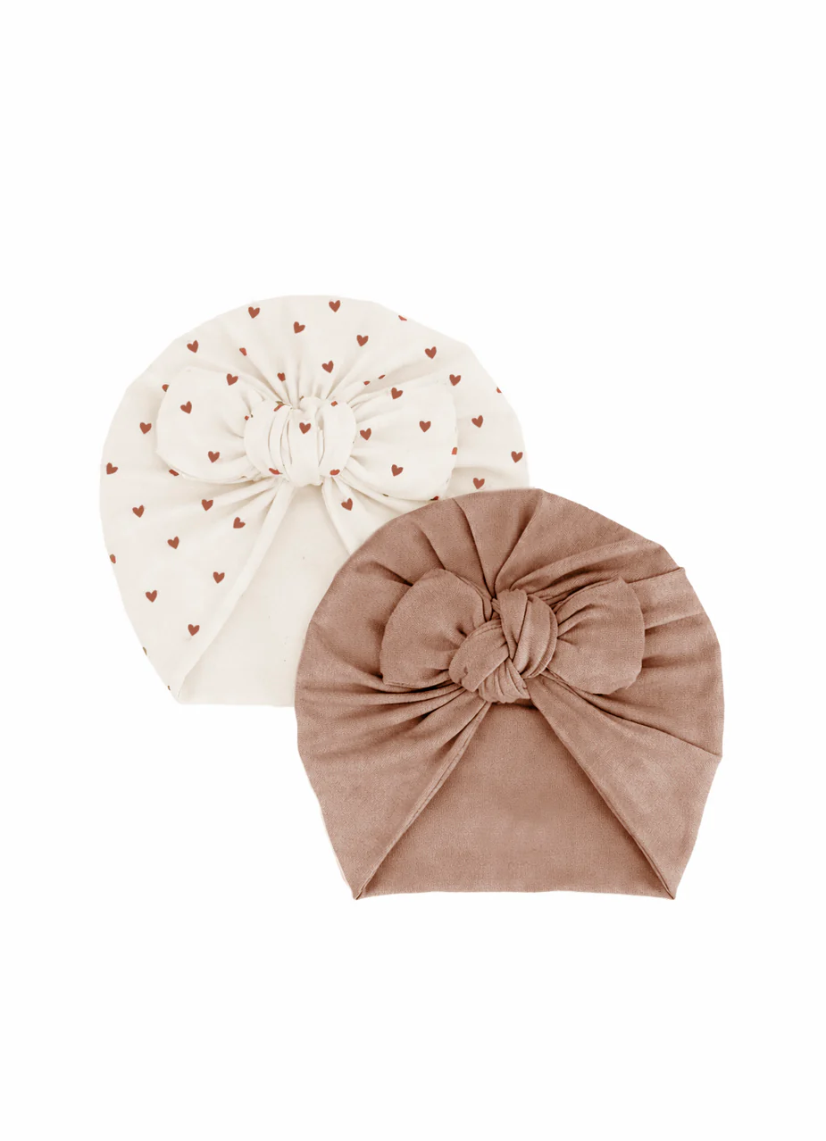 Turban set 2 kos Tiny Hearts Mrs Ertha
